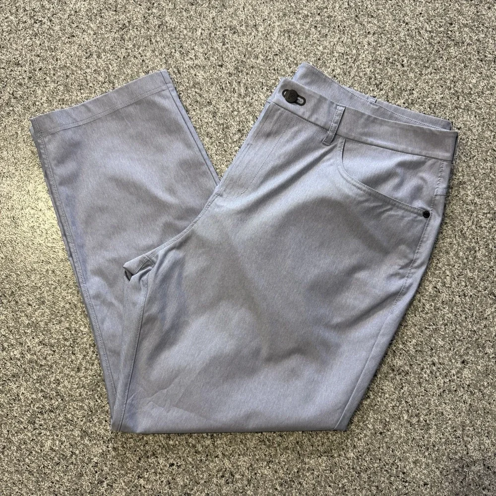 Public Rec Pants Mens 38x26 Grey Dealmaker 5 Pocket Golf Tech Chino Tapered